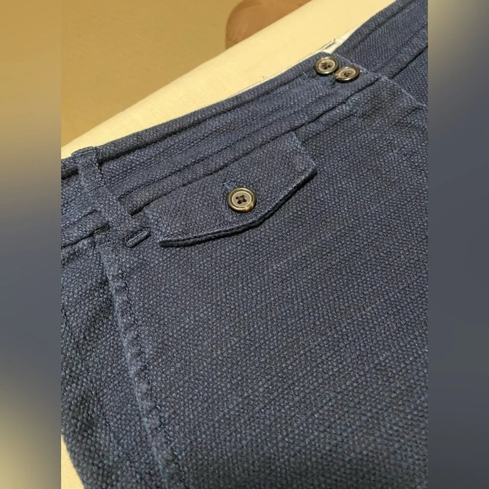 J. Crew Woman’s Blue Textured Crop Pants, Size 14.